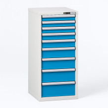 Werkstattcontainer mit 9 Schubladen, blau