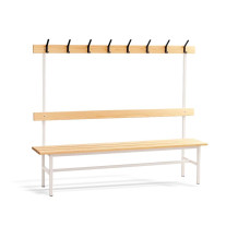 #16 BENCH 2000 AH │Sitzbank mit Rücklehne und Hakenleiste, 2000 mm