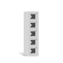Schrank zum Laden von Mobiltelefonen mit 5 Fächern und Plexiglastüren