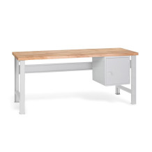 Arbeitstisch mit Hängeschrank und festen Beinen, 2000 mm