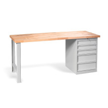 Arbeitstisch mit 5 Schubladen, 2000 mm