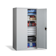 Werkzeugschrank mit hoher Tragfähigkeit, 4 Fachböden + 4 Schubladen