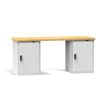 Arbeitstisch mit Schrank auf beiden Seiten, 2000 mm