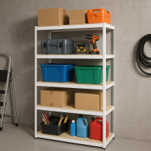 Schraubenloses Regal mit 5 Böden