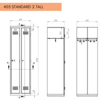 #03 STANDARD 2 TALL | Extra vysoká šatníková skriňa 2-dverová