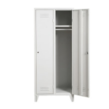 2-türiger Garderobenschrank mit langen Türen und Füßen (zerlegt)