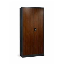 Büroschrank für Dokumente mit dunkler Holzoptik
