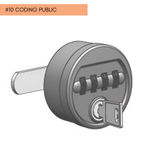 Mechanisches Zahlenschloss mit Vorbereitung für den zentralen Schlüssel PUBLIC