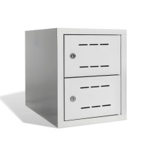1+1-türiger Schuhschrank mit 400 mm Fachbreite