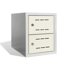 1+1-türiger Schuhschrank mit 400 mm Fachbreite