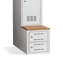 1+1-türiger Schuhschrank mit 400 mm Fachbreite