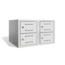 2+2-türiger Schuhschrank mit Fachbreite 400 mm