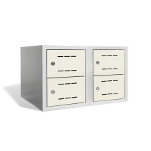 2+2-türiger Schuhschrank mit Fachbreite 400 mm