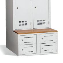 2+2-türiger Schuhschrank mit Fachbreite 400 mm
