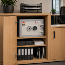 #17 MINISAFE F30 ELECTRO - Feuerfeste Sicherheitsbox grau mit elektronischem Schloss