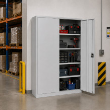 Universeller Werkstattschrank, 1200 mm breit, mit 4 Fachböden