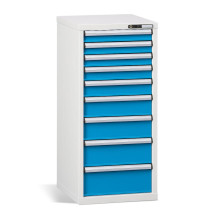 Werkstattcontainer mit 9 Schubladen, blau
