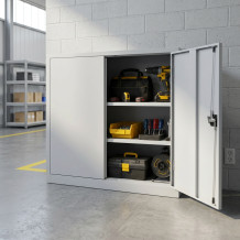 Universeller Werkstattschrank, 1000 mm breit, mit 2 Fachböden
