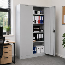 Hoher Büroschrank für Dokumente, 1000 mm breit, mit 4 Fachböden
