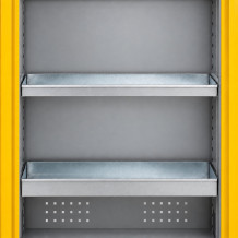 #08 CHEMI TUB 380 50 - Verzinkte Auffangwanne für Chemikalienschrank, Tiefe 380, niedrig