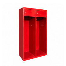 Feuerwehr-Garderobenschrank mit 2 Abteilen