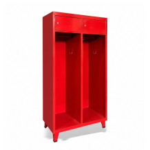 Feuerwehr-Garderobenschrank mit 2 Abteilen