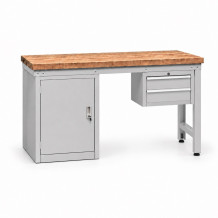 Werkbank mit Schrank und 2 Hängeschubladen, 1500 mm