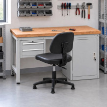 Werkbank mit Schrank und 2 Hängeschubladen, 1500 mm