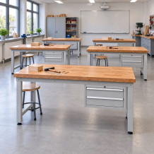 Werkbank mit 2 Hängeschubladen, 1500 mm