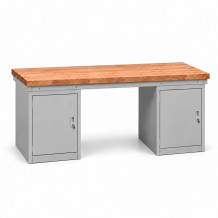 Werkbank mit Schrank auf beiden Seiten, 2000 mm breit