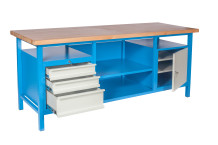 Arbeitstisch mit Schrank und 3 Schubladen, belastbar bis 500 kg