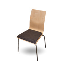 #14 DININGCH W 01 -  Esszimmerstuhl aus Holz mit gepolstertem Sitz