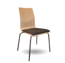 #14 DININGCH W 01 -  Esszimmerstuhl aus Holz mit gepolstertem Sitz
