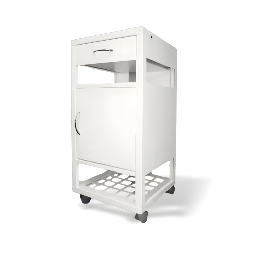 #03 BEDSIDE WHITE - Nachttisch, Metall,  860/400/400 mm