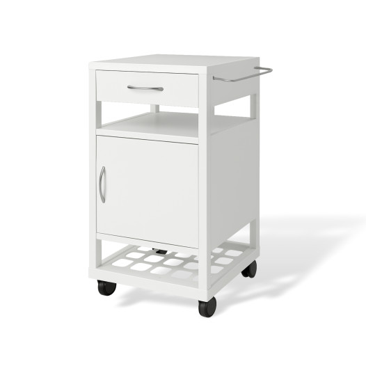#03 BEDSIDE WHITE - Nachttisch, Metall,  860/400/400 mm