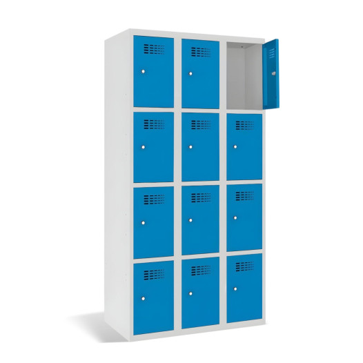 #02 BOXES 12 BLUE - Wertfachschrank, 12 Fächer, 1800/900/500 mm