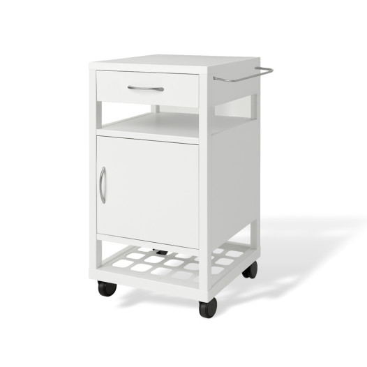#03 BEDSIDE WHITE - Nachttisch, Metall,  860/400/400 mm