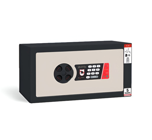 #17 MINISAFE S20 ELECTRO - Mini Sicherheitsschrank schwarz - weiß, 380/200/260 mm