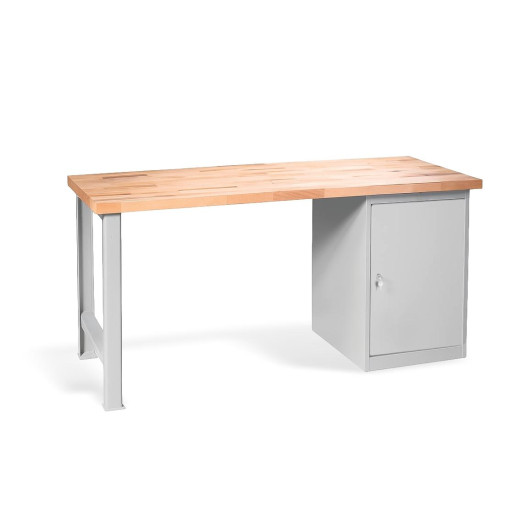 Arbeitstisch mit Schrank und 2 Regalböden, 1500 mm