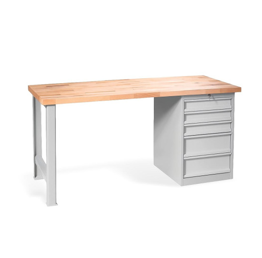 Arbeitstisch mit 5 Schubladen, 1500 mm