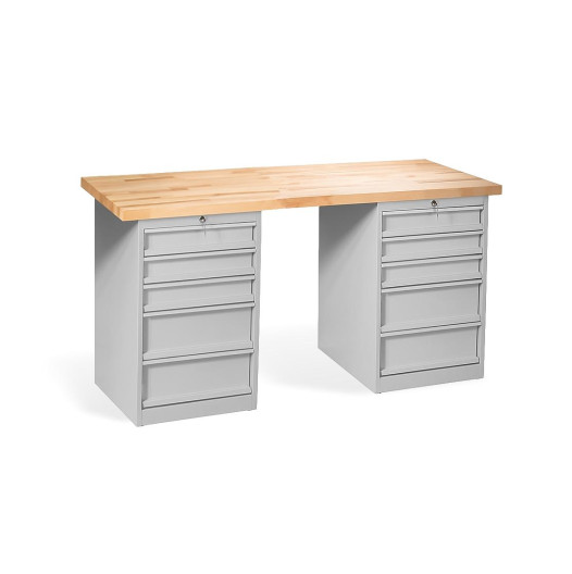 Arbeitstisch mit 5 Schubladen auf beiden Seiten, 1700 mm