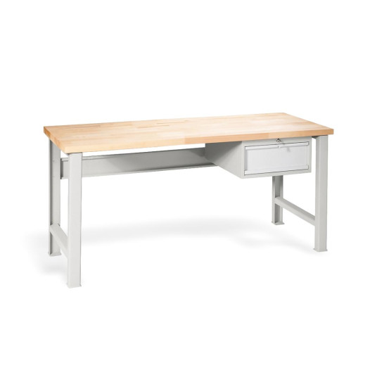 Arbeitstisch mit 1 Hängeschublade und festen Beinen, 1700 mm