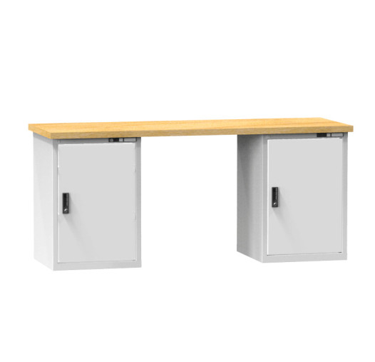 Arbeitstisch mit Schrank auf beiden Seiten, 2000 mm