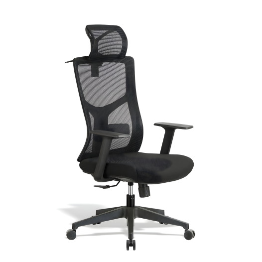 Bürostuhl mit Netzrückenlehne und Kopfstütze