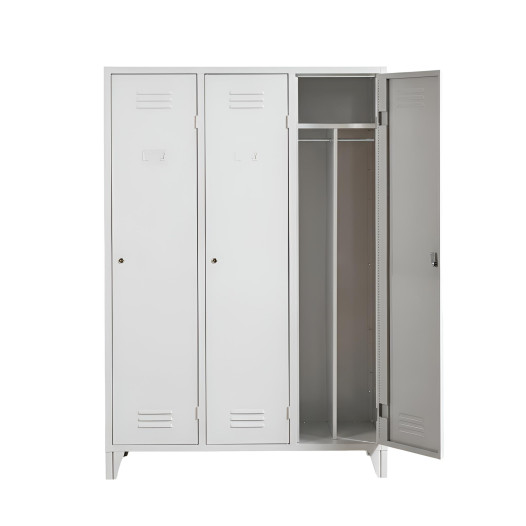 3-türiger Garderobenschrank mit Trennwand (zerlegt)