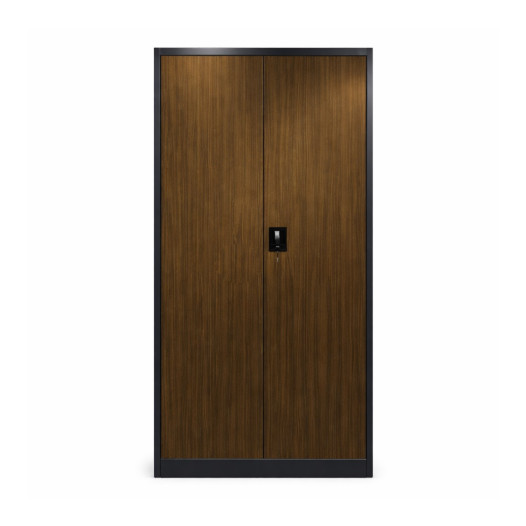 Büroschrank mit dunkler Holzoptik (zerlegt geliefert)