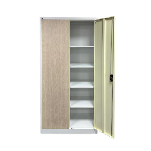 Büroschrank mit heller Holzimitation (demontierbar)