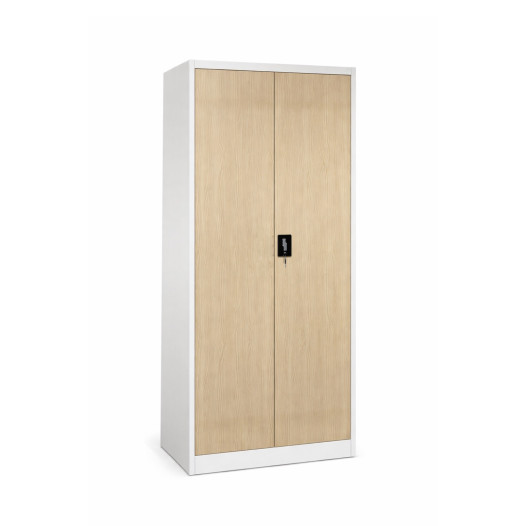 Büroschrank für Dokumente mit heller Holzoptik