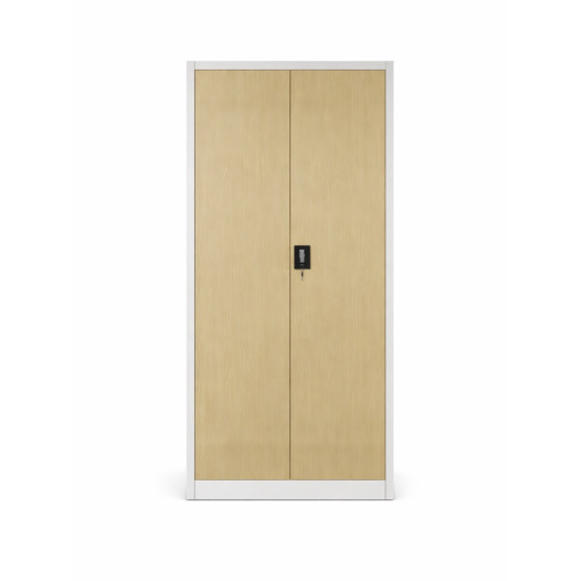 Büroschrank mit heller Holzoptik, 4 Fachböden (zerlegt geliefert)