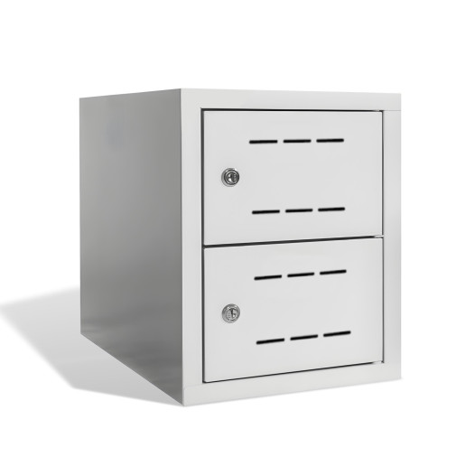 1+1-türiger Schuhschrank mit 400 mm Fachbreite